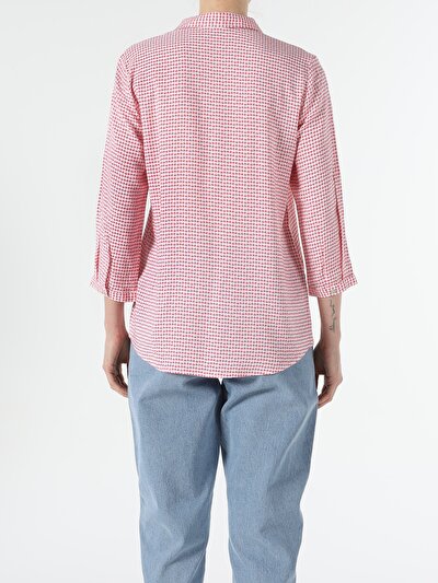 Image de Chemisier À Manches Longues Corail Slim Fit Femme