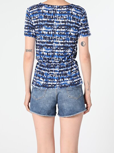 Image de T-shirt À Manches Courtes Marine Slim Fit  Femme