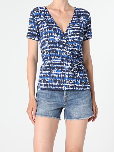 Image de T-shirt À Manches Courtes Marine Slim Fit  Femme
