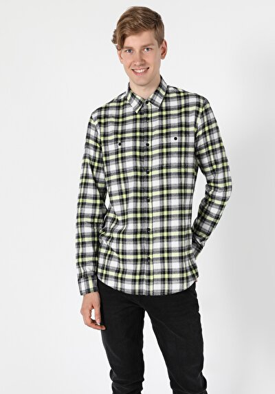 Image de Chemise À Manches Longues Noir Regular Fit Homme