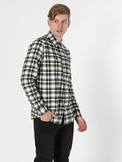 Image de Chemise À Manches Longues Noir Regular Fit Homme