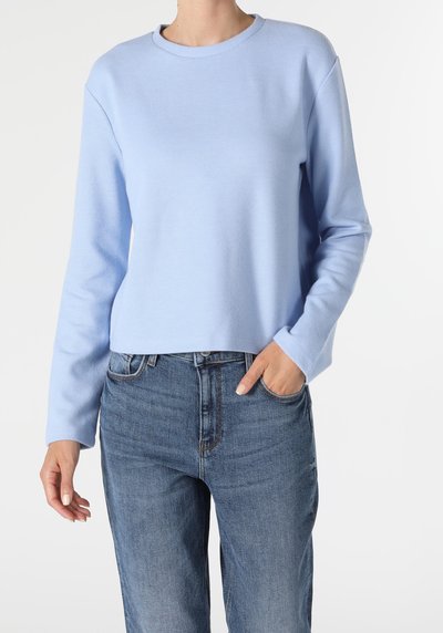Image de T-shirt À Manches Longues Bleu Regular Fit Femme