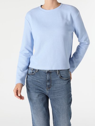 Image de T-shirt À Manches Longues Bleu Regular Fit Femme