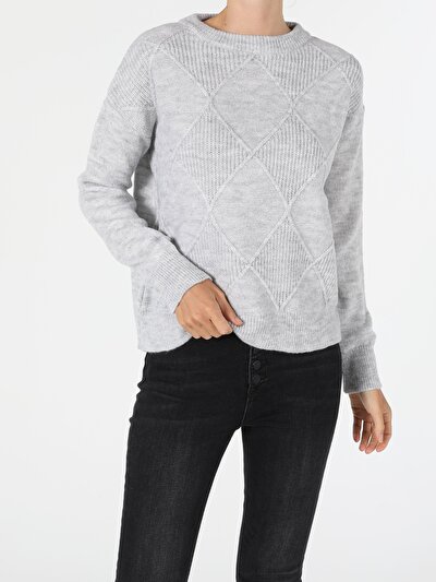 Afficher les détails de Pull Gris Regular Fit   Femme