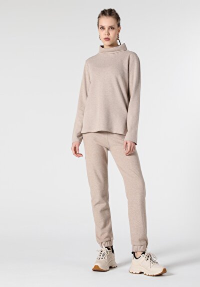 Image de T-shirt À Manches Longues Beige Regular Fit  Femme