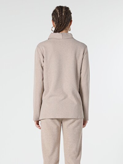 Image de T-shirt À Manches Longues Beige Regular Fit  Femme
