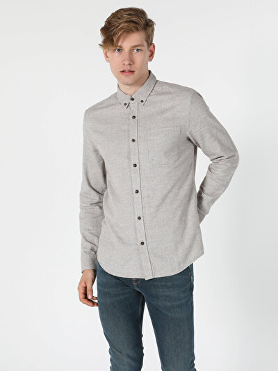 Image de Chemise À Manches Longues Blanc Slim Fit Homme