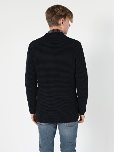Image de Cardigan Tricot Marine Slim Fit Homme