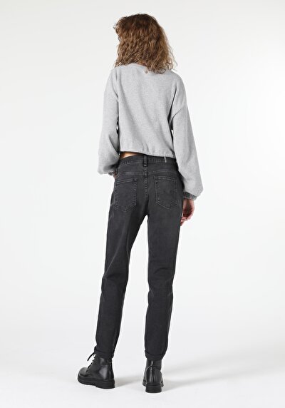 Image de 893 Julia Pantalon Bleu Tapered Leg En Boyfriend Fit Femme
