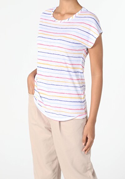 Image de T-shirt À Manches Courtes Multicolou Regular Fit  Femme