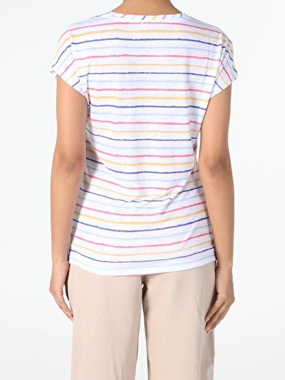 Image de T-shirt À Manches Courtes Multicolou Regular Fit Femme