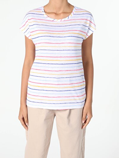 Image de T-shirt À Manches Courtes Multicolou Regular Fit  Femme