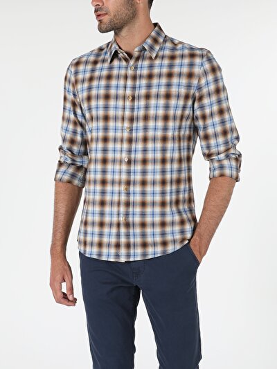 Image de Chemise À Manches Longues Blanc Slim Fit   Homme