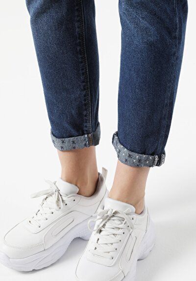 Afficher les détails de 893 Julia Pantalon Denim Tapered Leg  En  Boyfriend Fit Femme