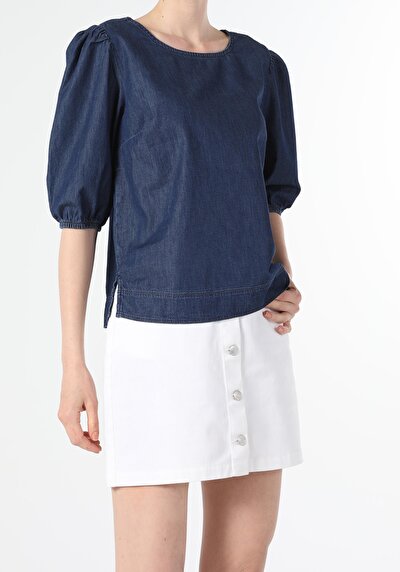 Image de Denim Femmes Chemise À Manches Courtes