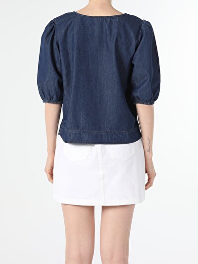 Image de Chemise À Manches Courtes Denim Regular Fit Femme