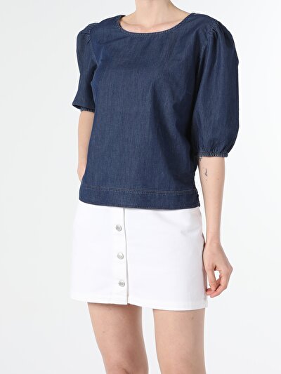 Image de Chemise À Manches Courtes Denim Regular Fit Femme