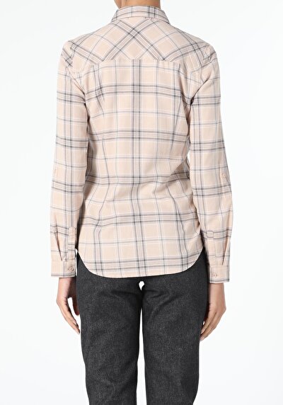 Image de Chemise À Manches Longues Beige Regular Fit   Femme