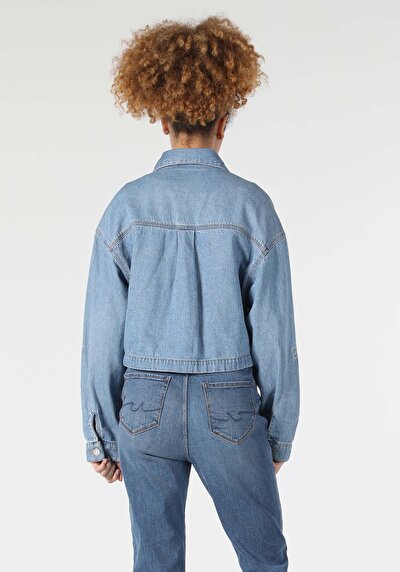 Afficher les détails de Veste De Blazer Bleu Oversize Fit   Femme