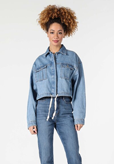Afficher les détails de Veste De Blazer Bleu Oversize Fit   Femme