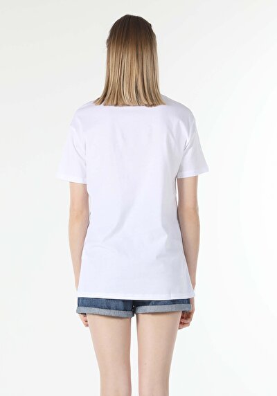 Image de T-shirt À Manches Courtes Blanc Comfort Fit  Femme