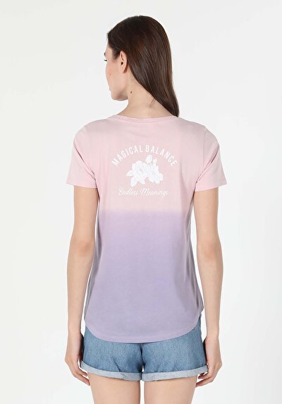Image de T-shirt À Manches Courtes Rose Regular Fit Femme