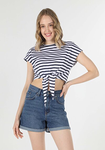 Image de T-shirt À Manches Courtes Marine Regular Fit  Femme