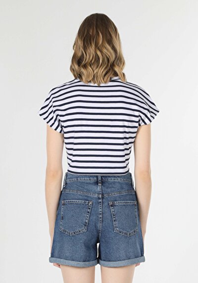 Image de T-shirt À Manches Courtes Marine Regular Fit Femme
