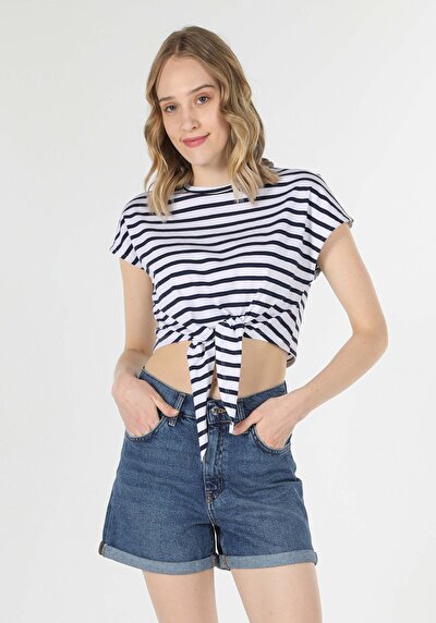 Image de T-shirt À Manches Courtes Marine Regular Fit  Femme