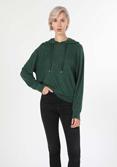 Afficher les détails de T-shirt À Manches Longues Vert Regular Fit  Femme