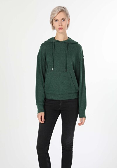 Afficher les détails de T-shirt À Manches Longues Vert Regular Fit  Femme