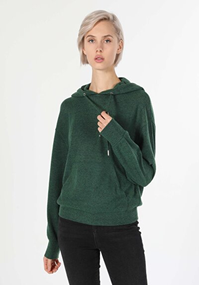 Afficher les détails de T-shirt À Manches Longues Vert Regular Fit  Femme