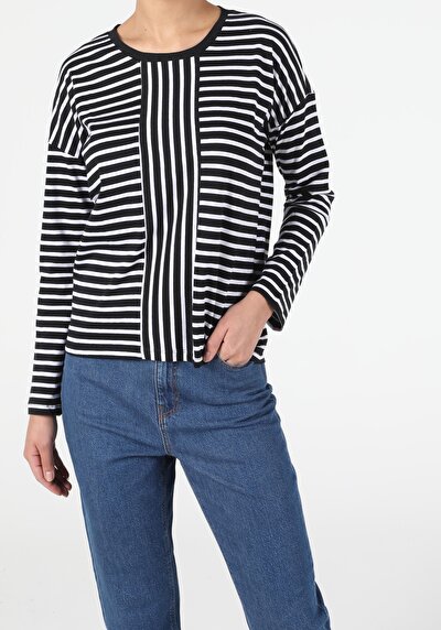 Image de T-shirt À Manches Longues Multicolou Regular Fit Femme
