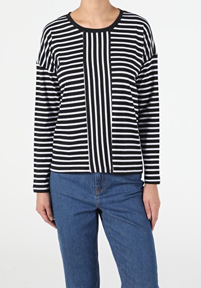 Image de T-shirt À Manches Longues Multicolou Regular Fit  Femme
