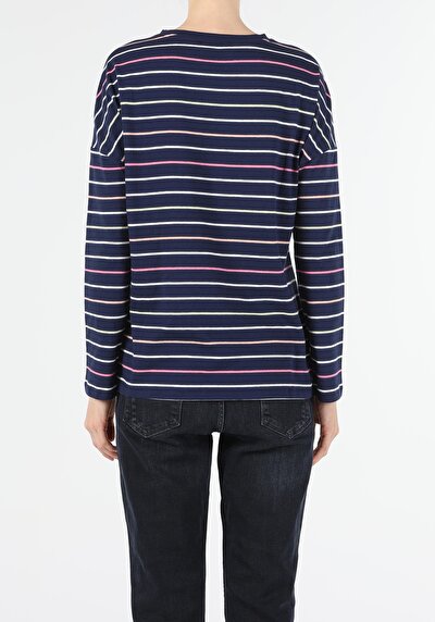 Image de T-shirt À Manches Longues Marine Regular Fit  Femme