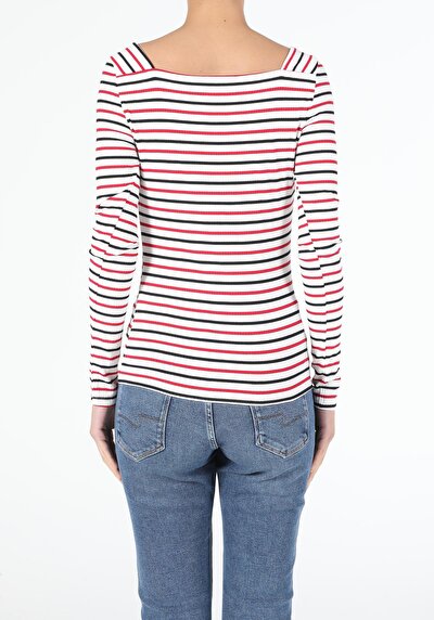 Image de T-shirt À Manches Longues Multicolou Slim Fit  Femme