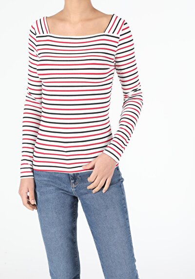 Image de T-shirt À Manches Longues Multicolou Slim Fit  Femme