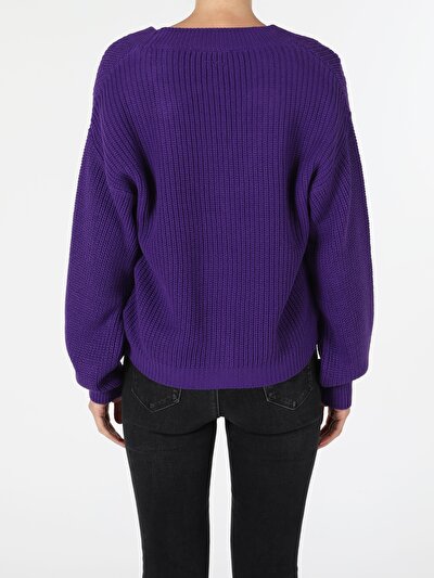 Image de Cardigan Tricot Violet Regular Fit Femme