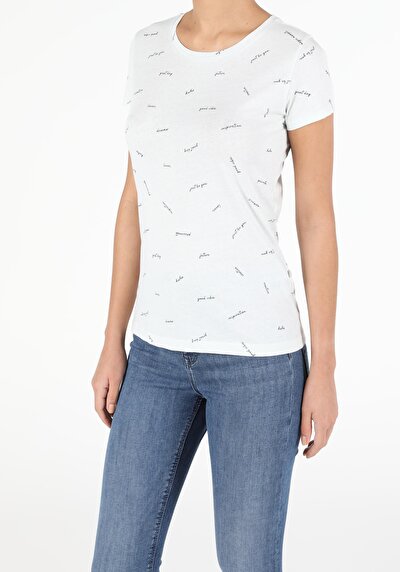Image de T-shirt À Manches Courtes Vert Slim Fit  Femme