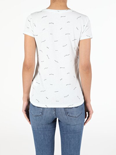 Image de T-shirt À Manches Courtes Vert Slim Fit Femme