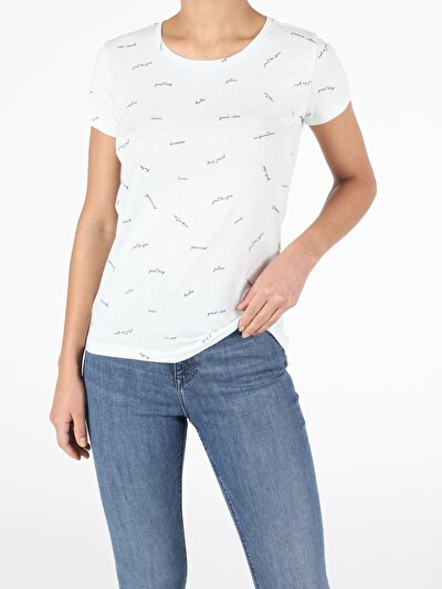 Image de T-shirt À Manches Courtes Vert Slim Fit Femme