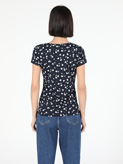 Image de T-shirt À Manches Courtes Marine Slim Fit  Femme