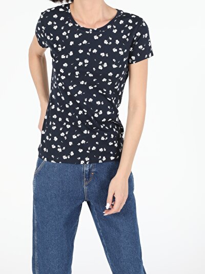 Image de T-shirt À Manches Courtes Marine Slim Fit  Femme