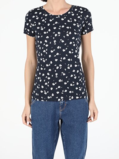 Image de T-shirt À Manches Courtes Marine Slim Fit  Femme