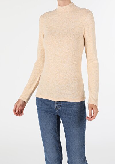 Image de T-shirt À Manches Longues Jaune Slim Fit  Femme