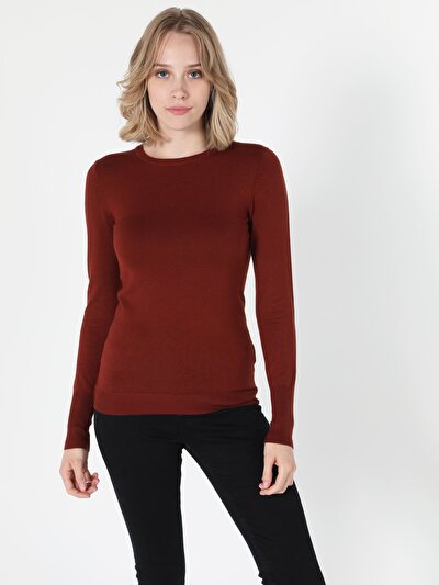Afficher les détails de Pull Marron Slim Fit   Femme