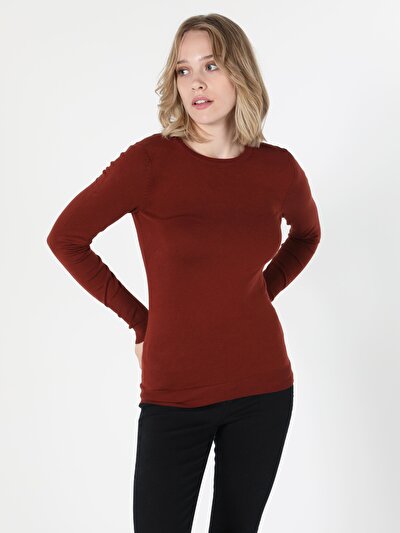 Afficher les détails de Pull Marron Slim Fit   Femme