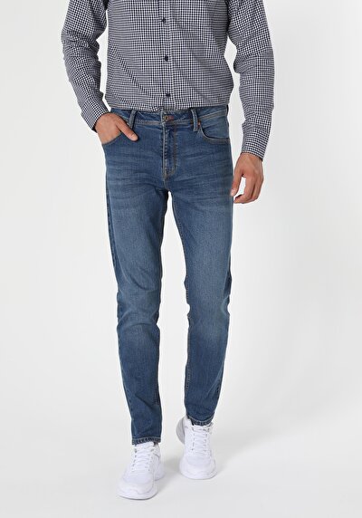 Image de 067 Jack Pantalon Bleu Tapered Leg  En  Regular Fit Homme