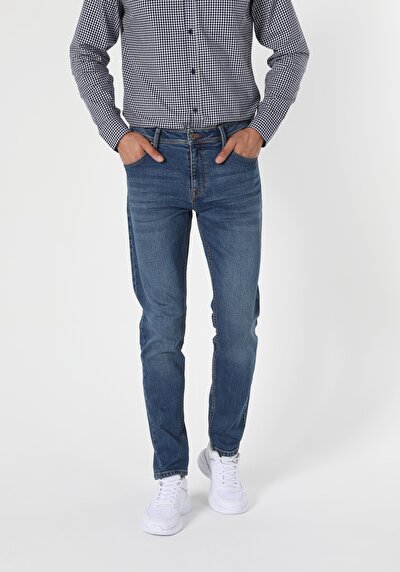 Image de 067 Jack Pantalon Bleu Tapered Leg  En  Regular Fit Homme