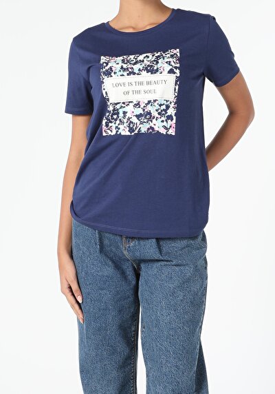 Image de T-shirt À Manches Courtes Marine Regular Fit Femme